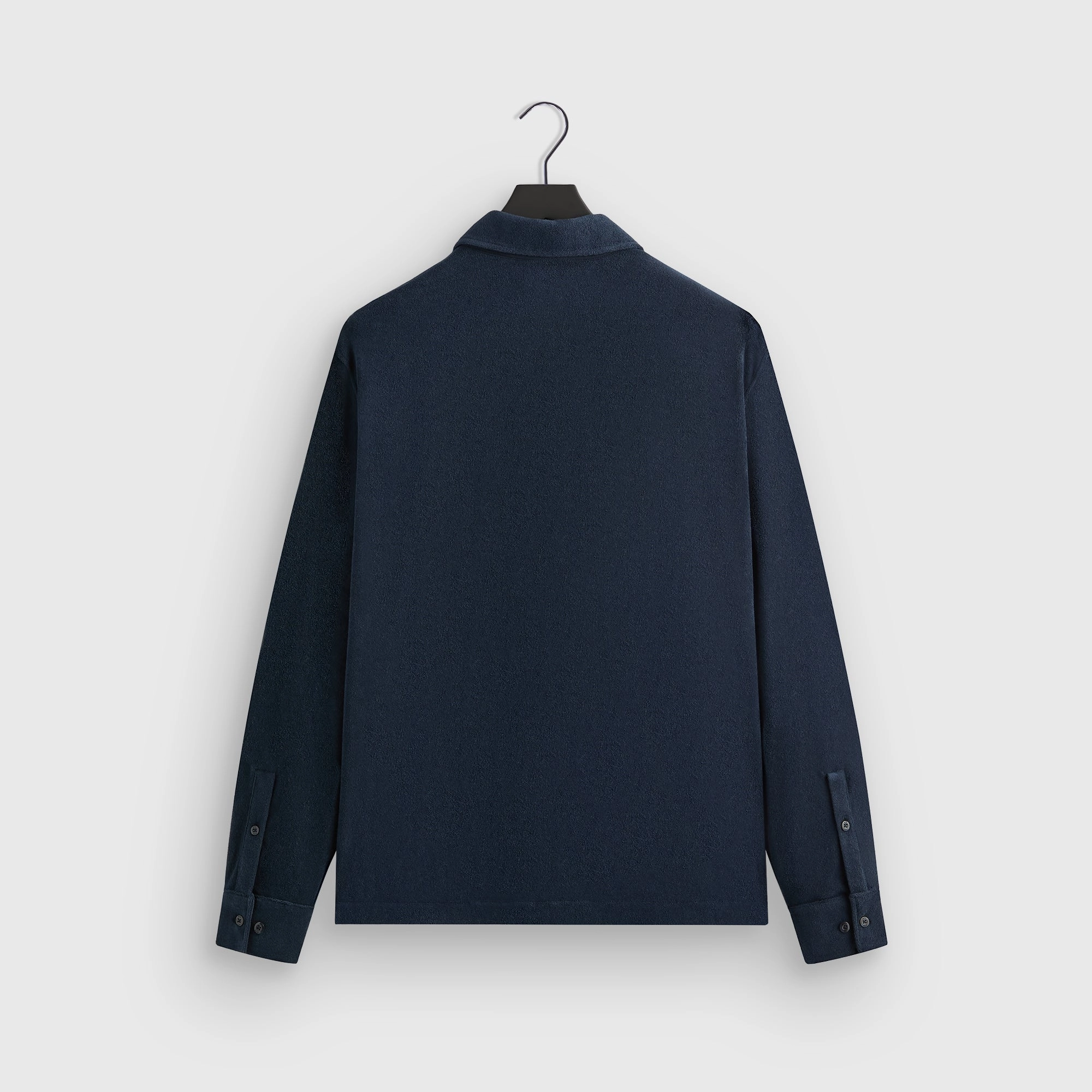 Kith Terry Boxy Collared Overshirt - Nocturnal Lightweight Lining Reinforced Elbow Patches