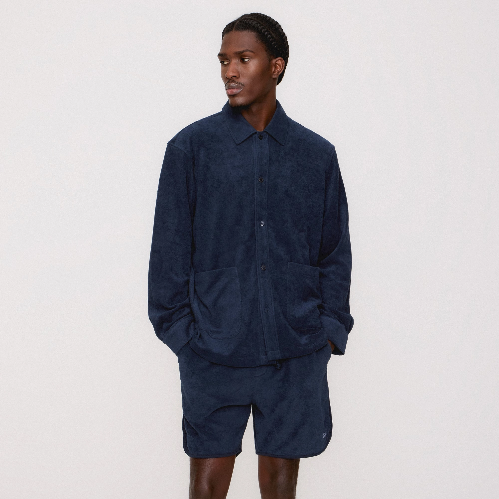 Kith Terry Boxy Collared Overshirt - Nocturnal Active Style