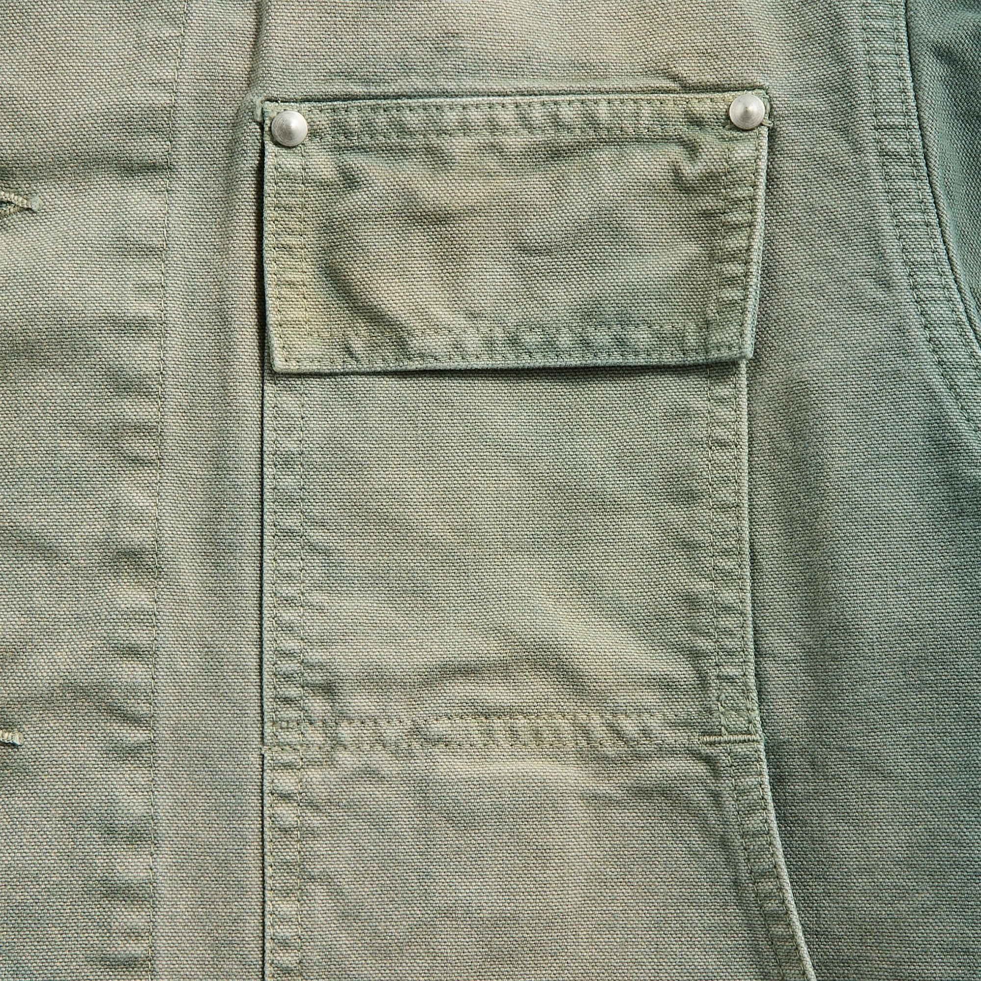 Auralee Organic Cotton Duck Blouson - Ash Green Flexible Cuffs