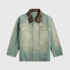 Static Dissipating Threading Auralee Organic Cotton Duck Blouson - Ash Green