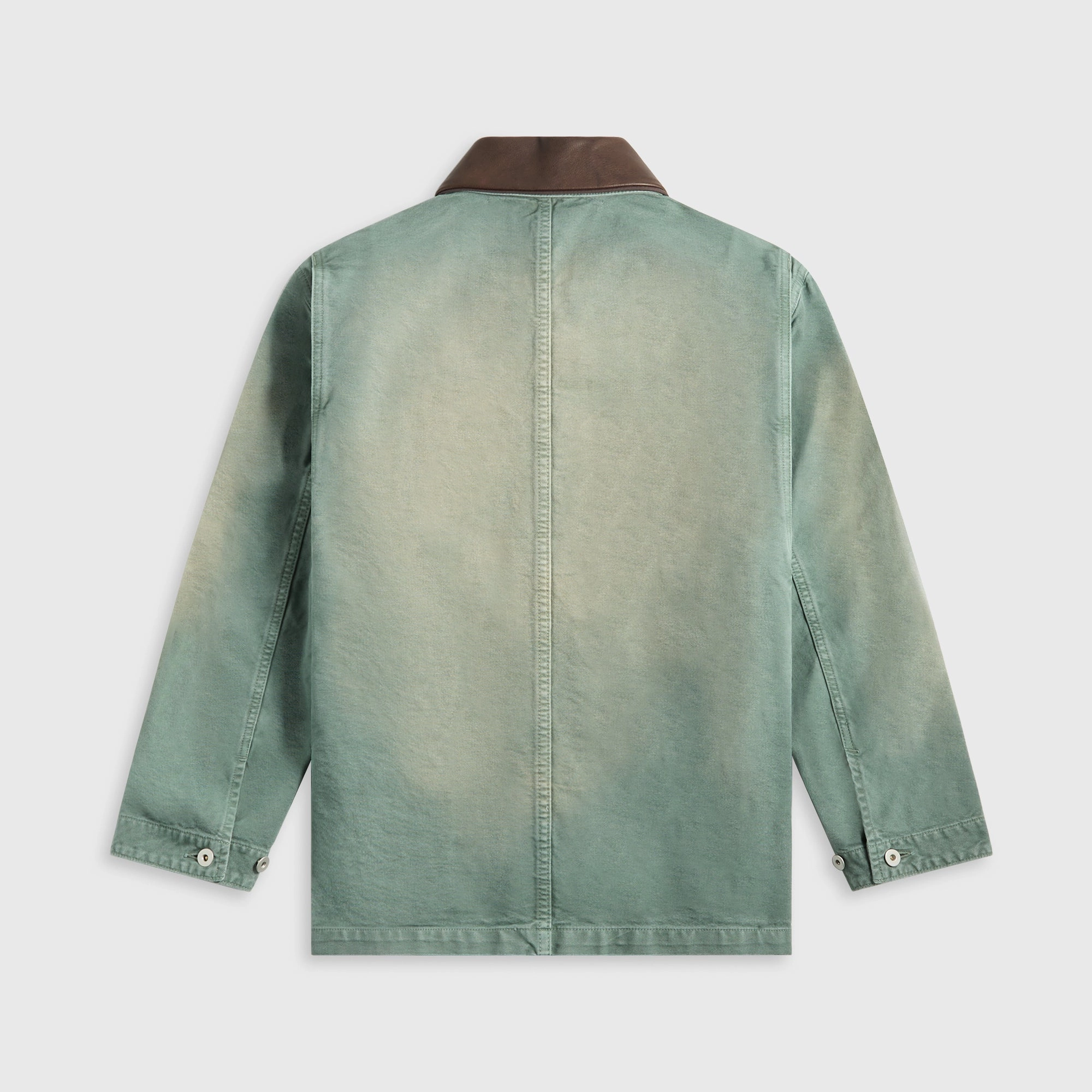 Auralee Organic Cotton Duck Blouson - Ash Green Flexible Waistband Adjustable Drawstring Waist