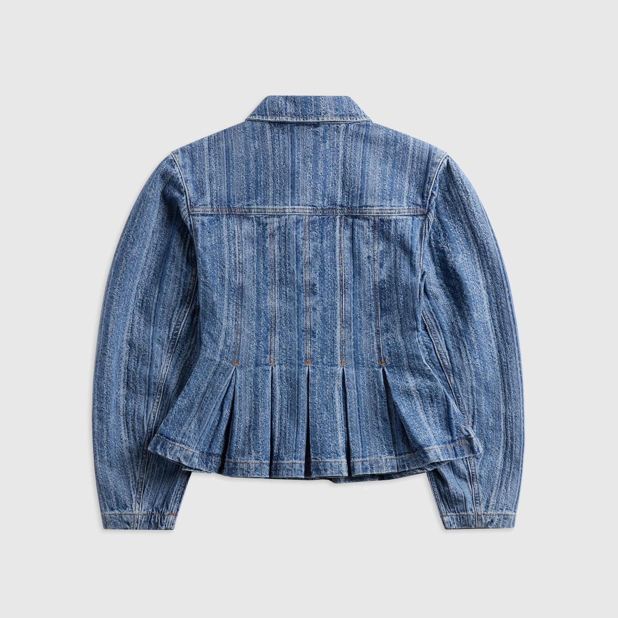 Daily Commute MultiAngleVentilation Ganni Structured Denim Fitted Jacket - Mid Blue Stone