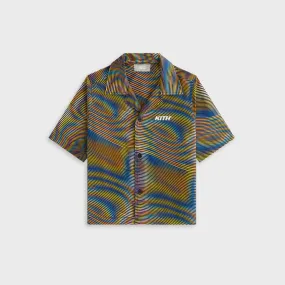 Kith Kids Moire Camp Shirt - Black Country Escape