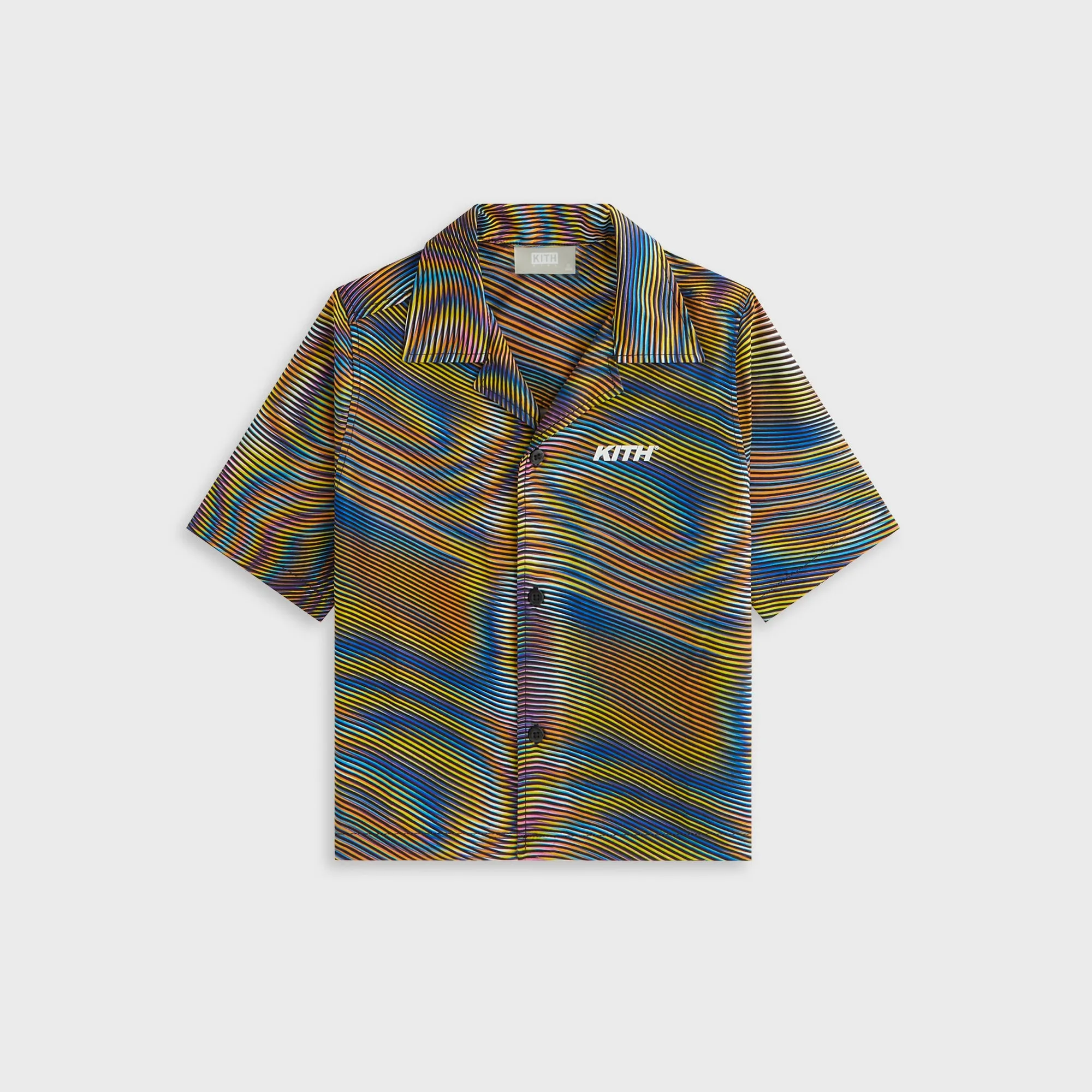 Kith Kids Moire Camp Shirt - Black Country Escape