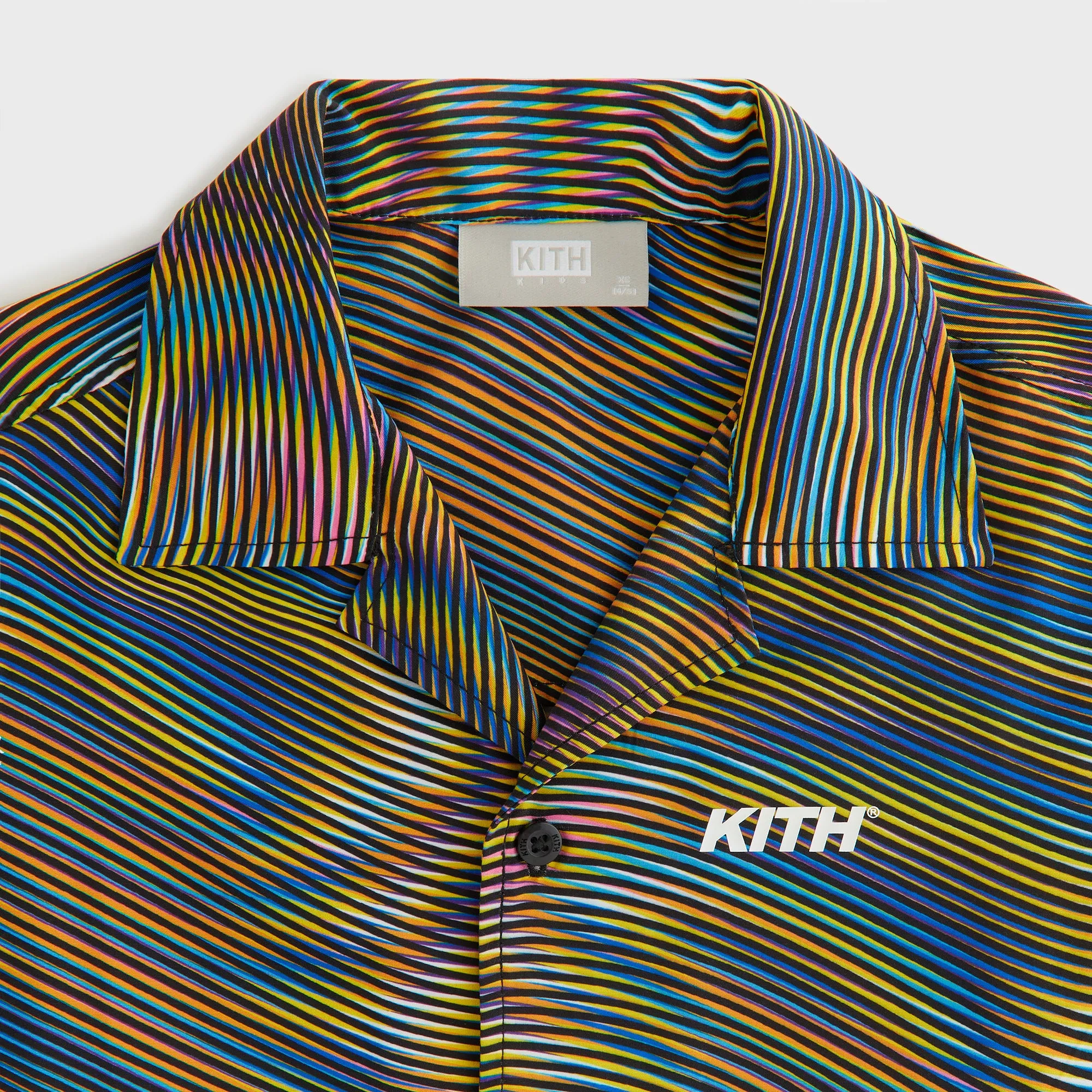 Kith Kids Moire Camp Shirt - Black Polished Finish