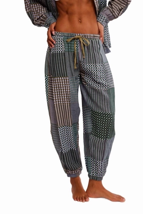 Night After Night Pajama Pant In Chambray Combo Drapey Texture