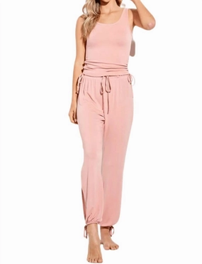 Ultra Stretch Waistband OdorResistant Treatment Gianella Loungewear Set In Pink