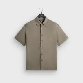 Sporty Look Giorgio Armani & Kith Silky Short Sleeve Button Up - Gravel