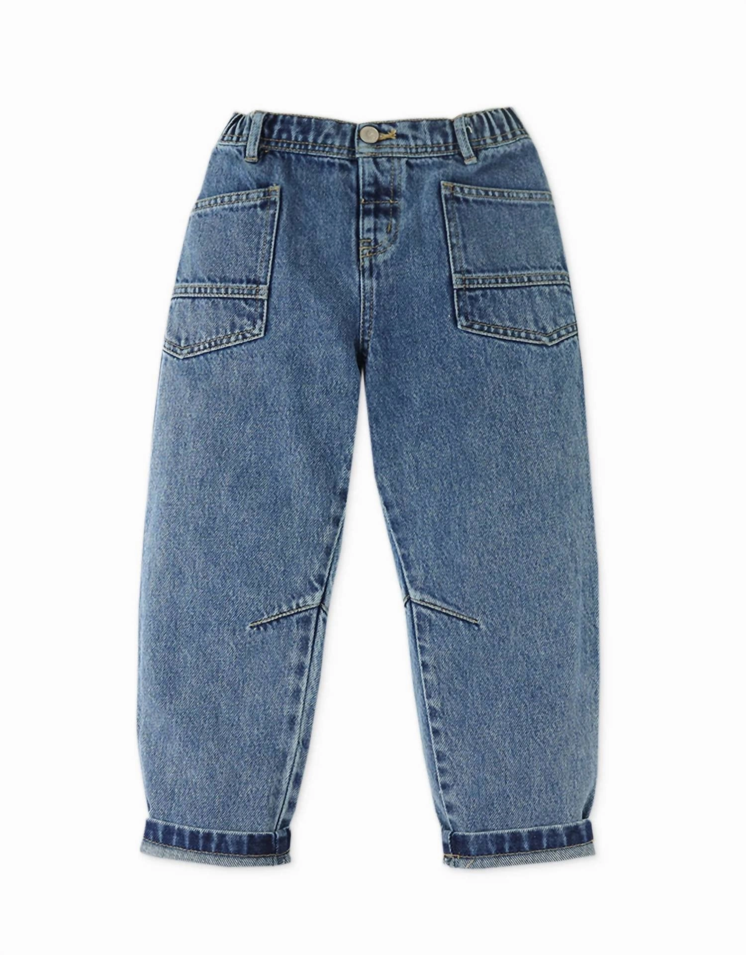SmoothZipper Girl's Denim Pants In Blue