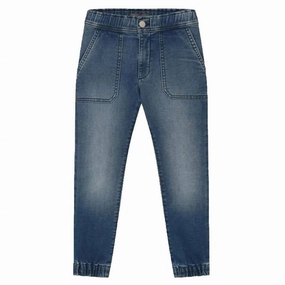 Office Friendly Cotton comfort Girl's Lara Jogger In Blue Bayou