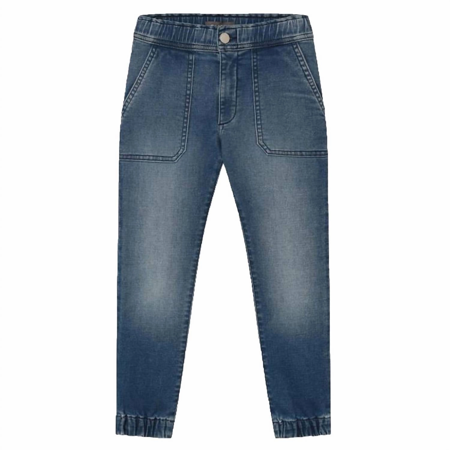 Office Friendly Cotton comfort Girl's Lara Jogger In Blue Bayou