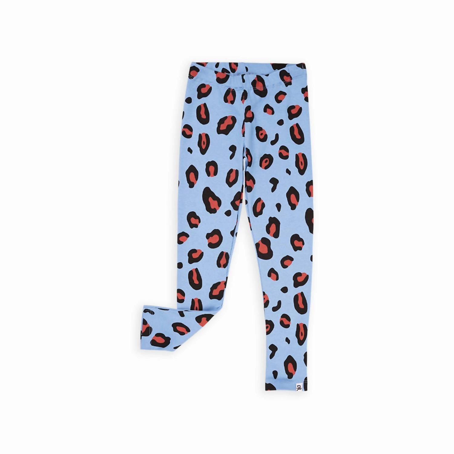 Girl's Leopard Legging In Blue Anti Static Lining Durable Fit