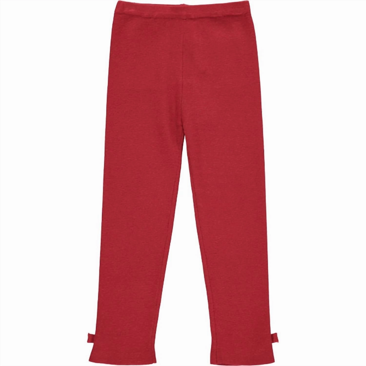 Comfy Essentials Wear Girl's Olive Leggings In Burgundy