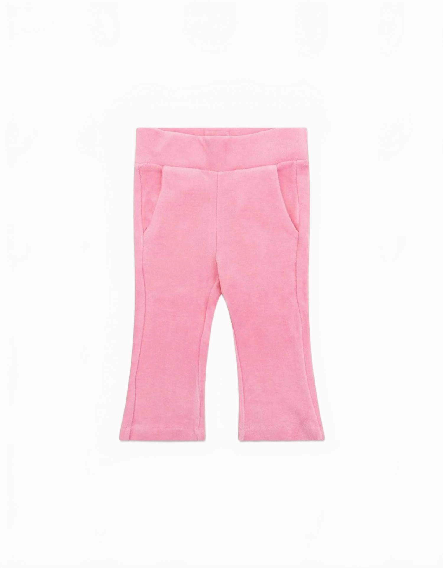 Relaxed fit wear Girl's Velvet Perky Trousers In Sea Pink
