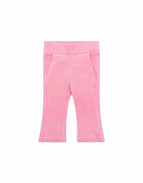 Relaxed fit wear Girl's Velvet Perky Trousers In Sea Pink