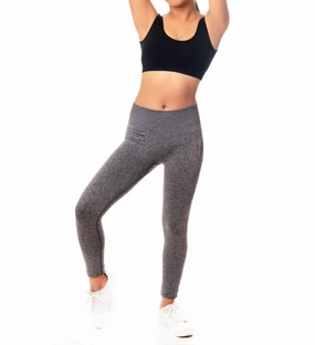 Girls' Active Leggings In Heather Gray Performance Fit Modern Cut