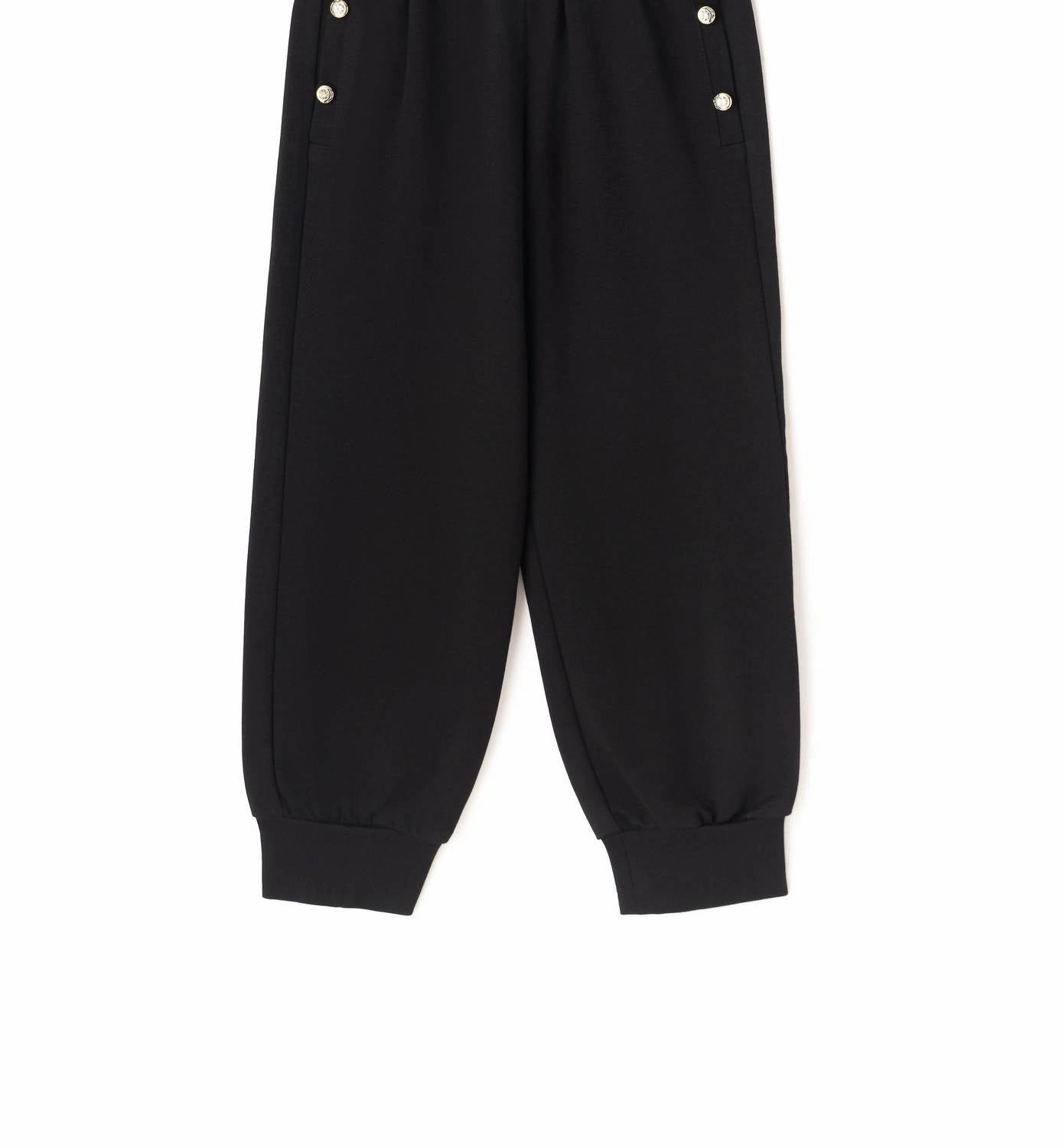 StretchFabric Chilly Day Ready Girls High-Rise Jogger In Black