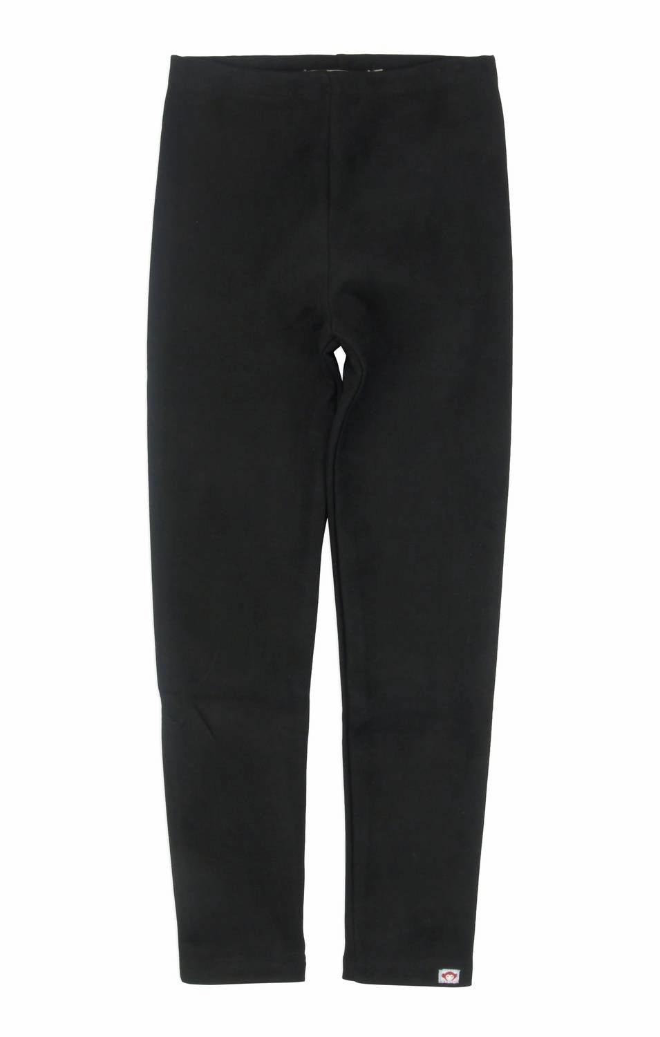 No Gap Waistband Girls Legging In Black Suede