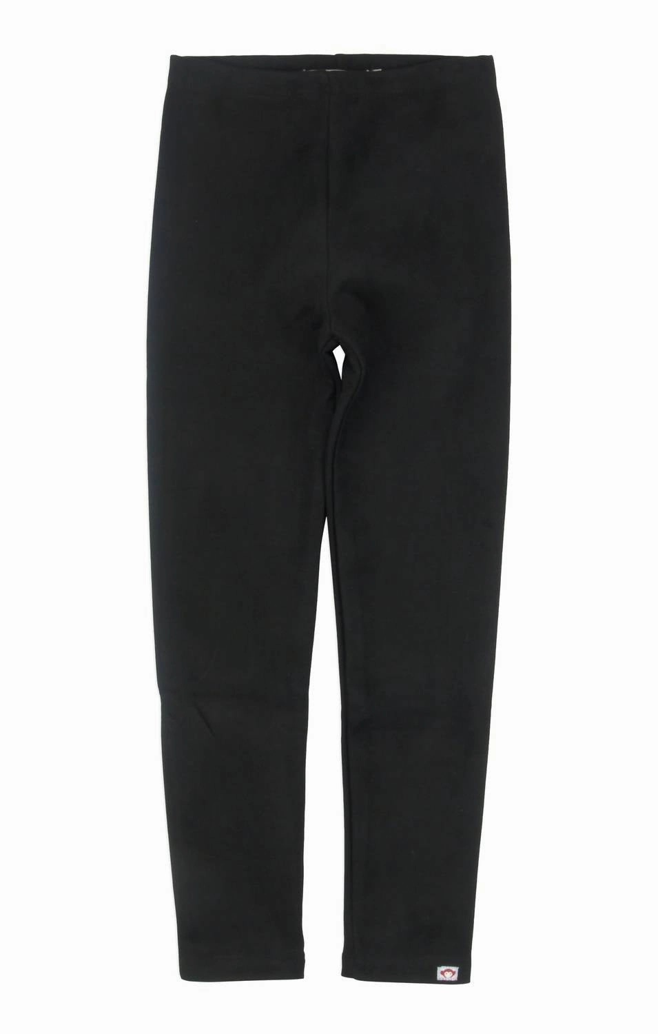 TouchscreenCompatiblePockets Girls Legging In Black Suede