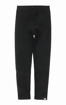 TouchscreenCompatiblePockets Girls Legging In Black Suede