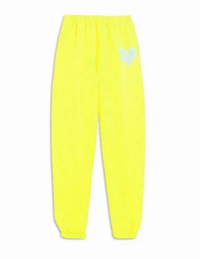 Loose cut Girls Shane Sweatpant In Neon Yellow