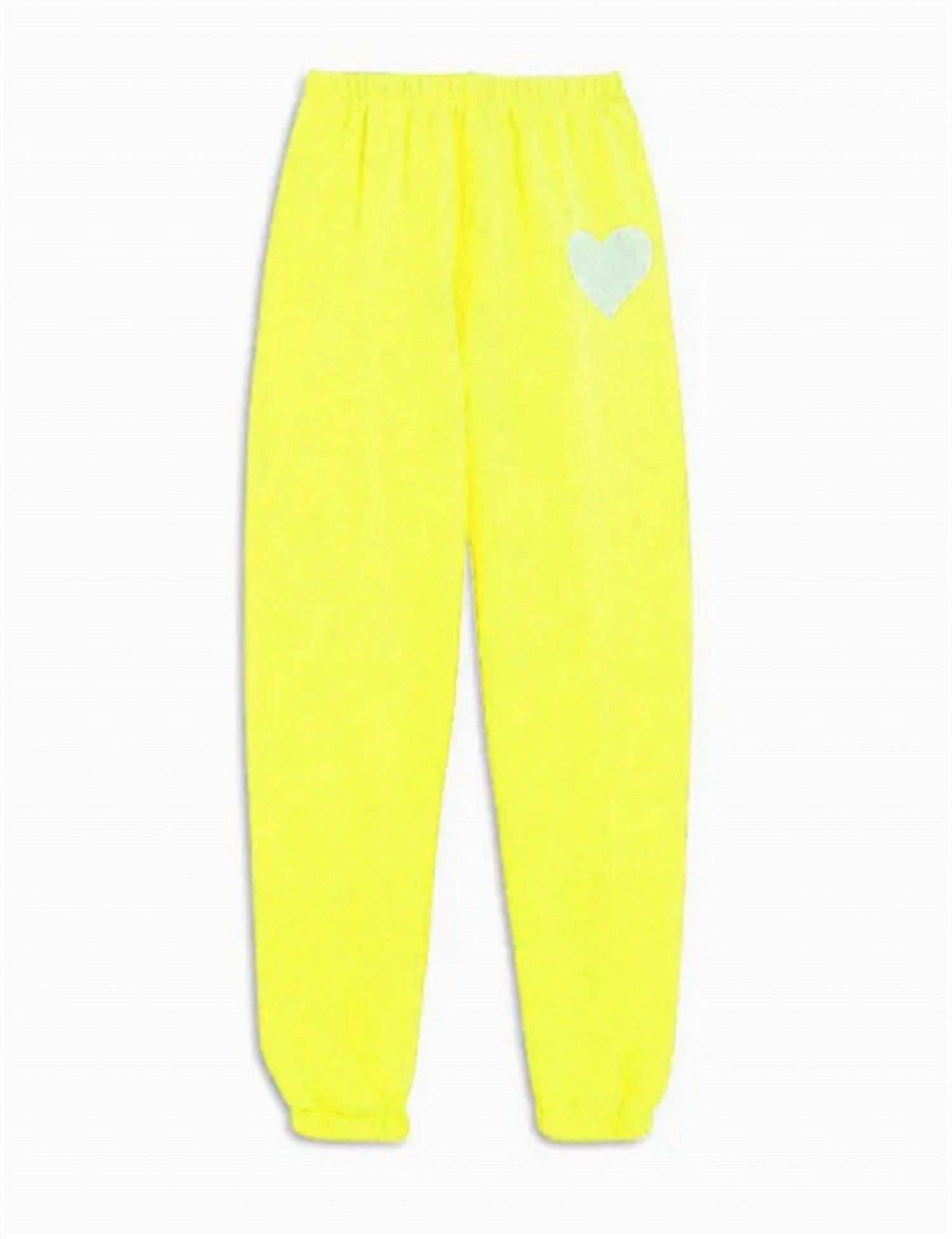 Loose cut Girls Shane Sweatpant In Neon Yellow