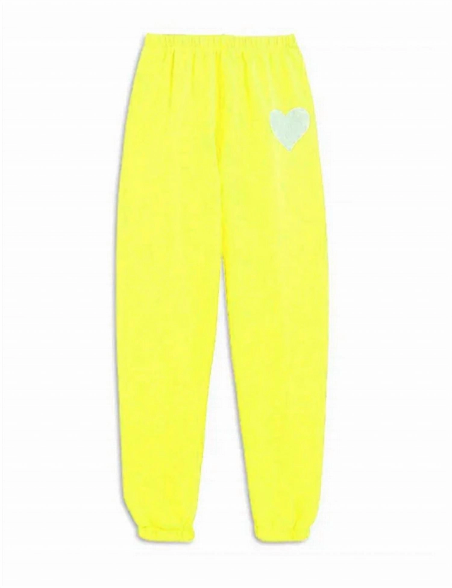 Girls Shane Sweatpant In Neon Yellow Everyday Layer No Ride Up Design