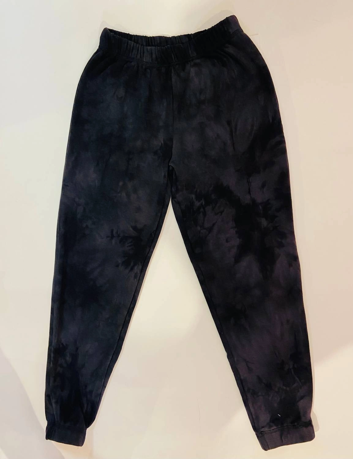Girls Tie Dye Sweatpant In Charcoal Day To Night Laser Cut Perforations