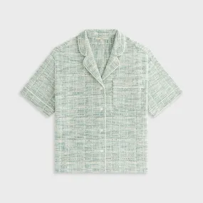 Stylish Design Kith Women Tweed Camp Shirt - Mykonos
