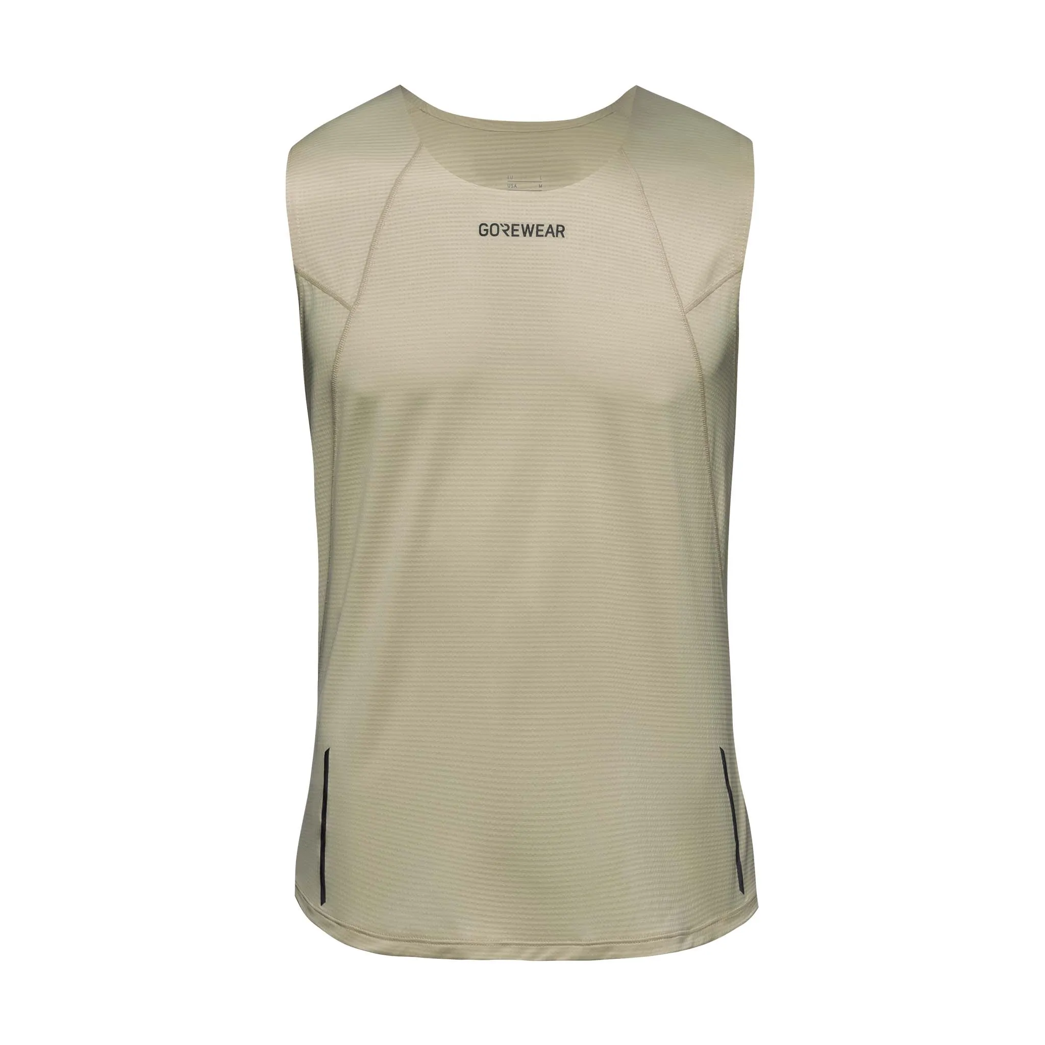 Athletic Performance Fit long range mission GOREWEAR | Men's Contest 2.0 Singlet - Tech Beige