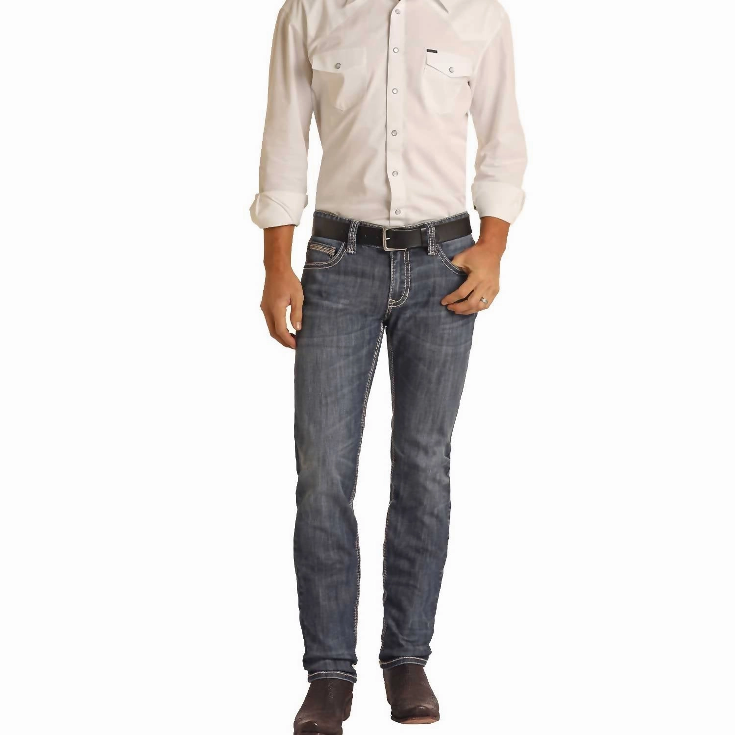 Rifle X-Slim Reflex Jean In Dark Vintage Quick Match