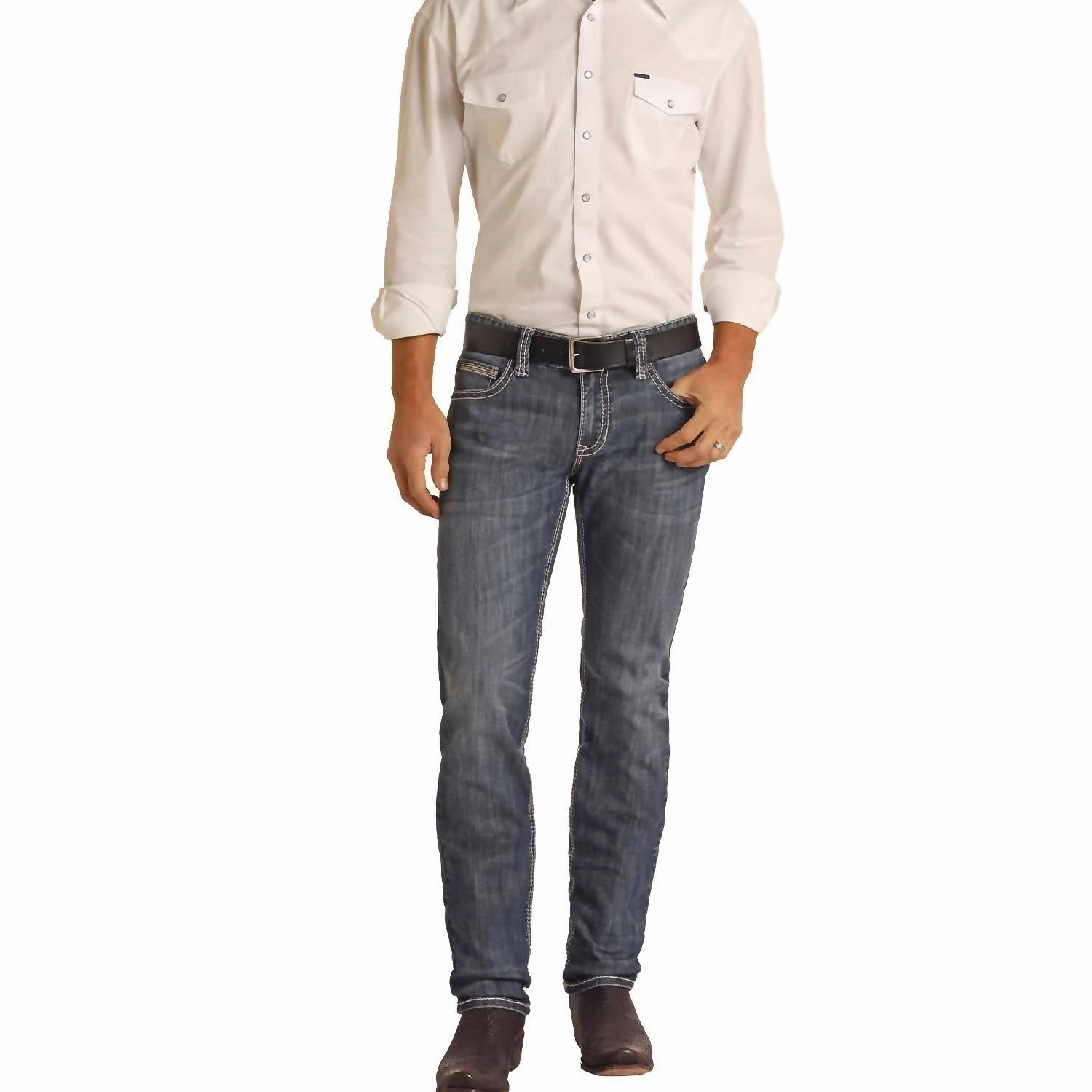 Bold Look Professional Wear Rifle X-Slim Reflex Jean In Dark Vintage