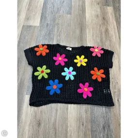 Sweater Short Sleeve By Bibi In Black, Size: M ArticulatedElbowShaping