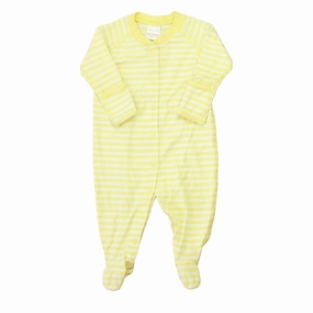 Hanna Andersson Unisex Yellow | White 1-piece footed Pajamas Eco Friendly Dye High Elasticity Fabric