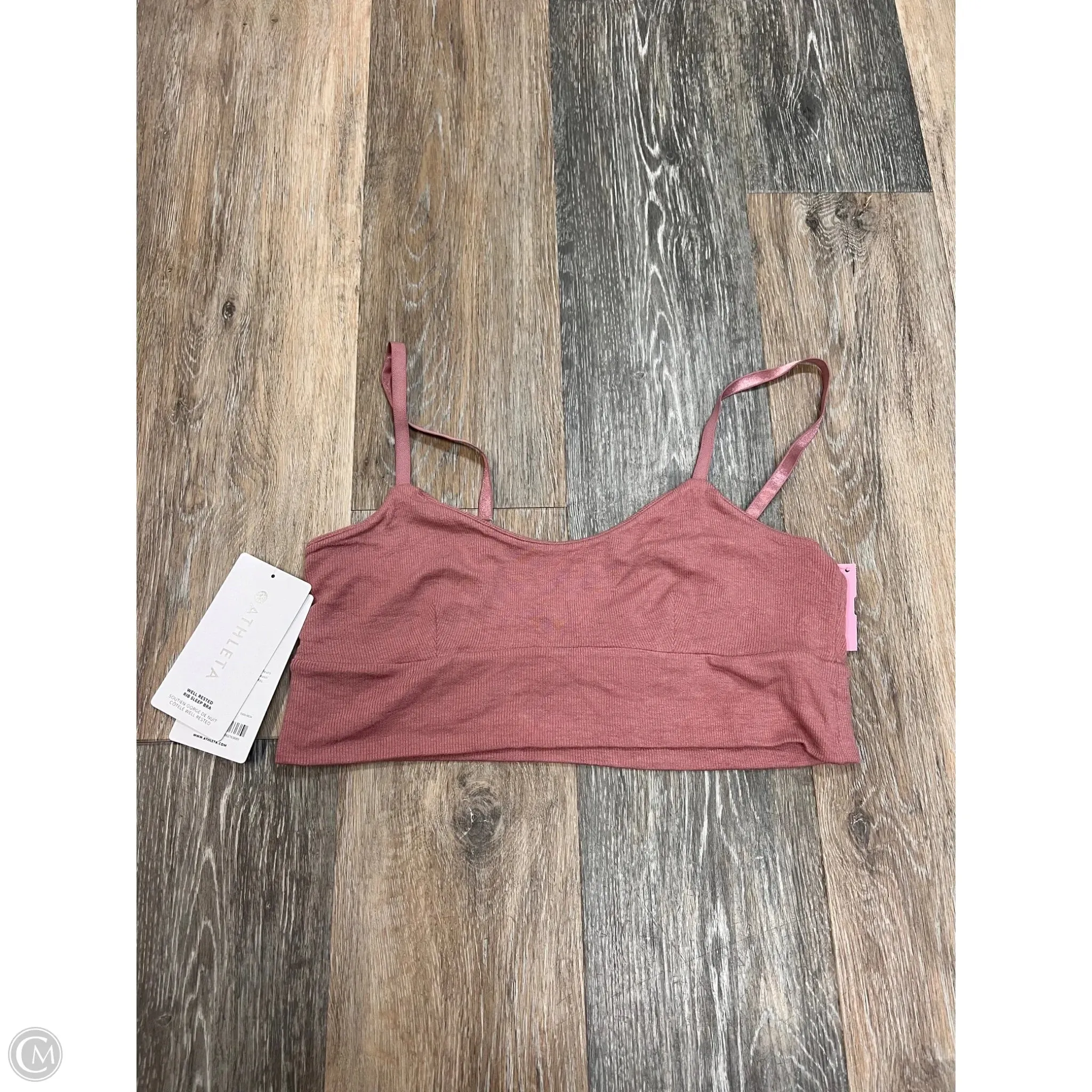 Athletic Bra By Athleta In Pink, Size: M Self Fabric Tie Stretchable Neckline