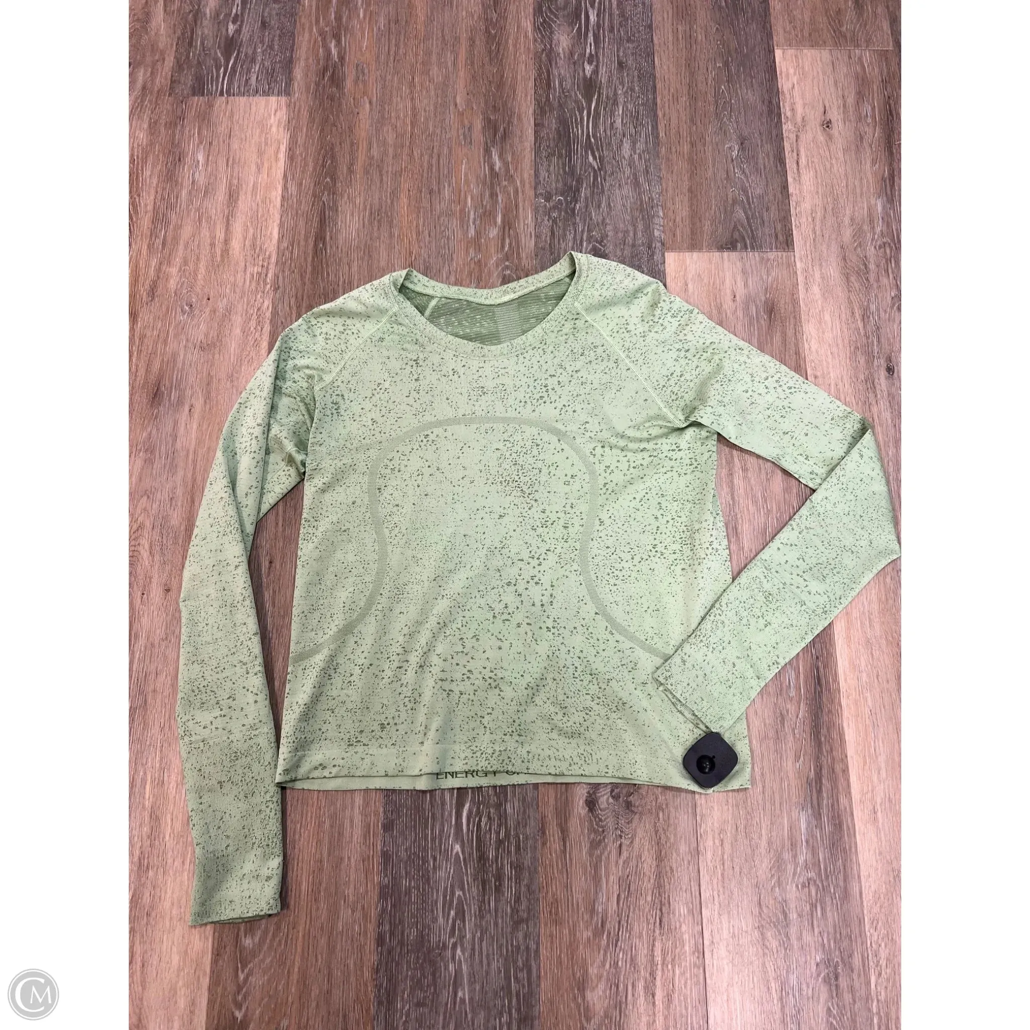 Athletic Top Long Sleeve Crewneck By Lululemon In Green, Size: 10 TwoToneEffect