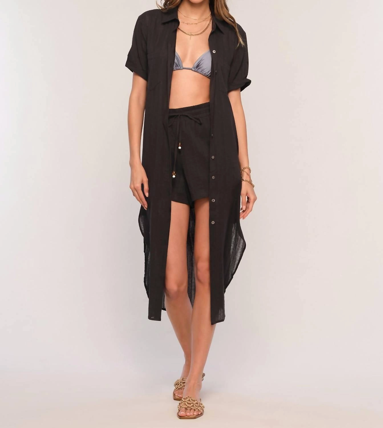 hypoallergenic material Stretchable Cuffs Everett Set In Black