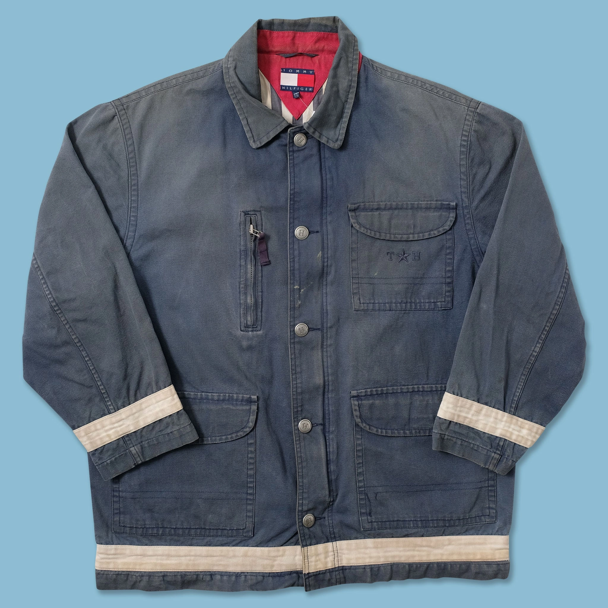 Vintage Tommy Hilfiger Work Jacket XLarge RubberizedTrim