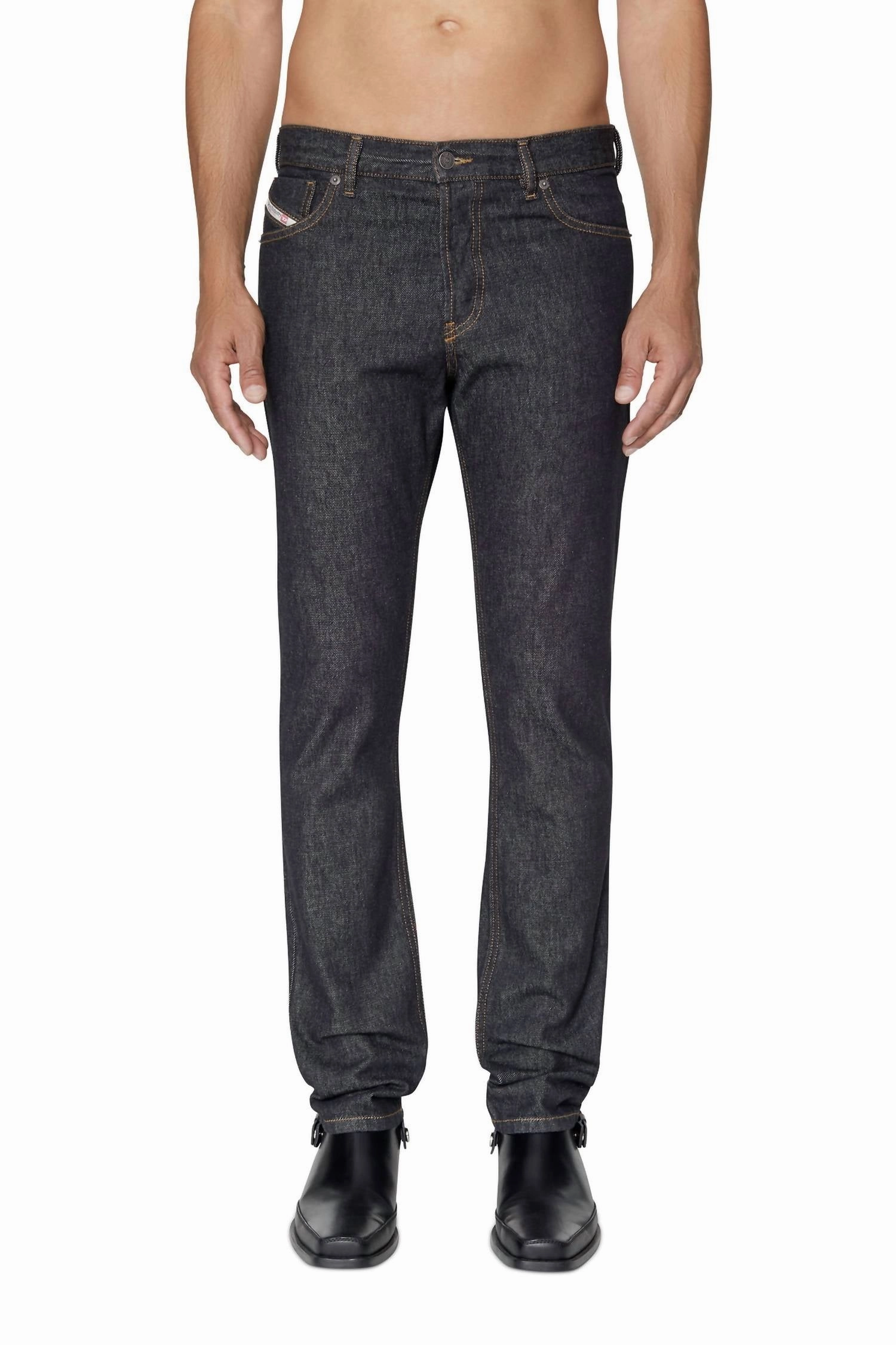 D-Sark Slim Fit Straight Leg Denim Jeans In Black Neat Look
