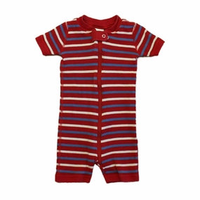 Hanna Andersson Boys Red Stripe 1-piece Non-footed Pajamas Thermal regulation