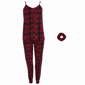 Adjustable Drawcord Women's Plus Size Baby Girl Jogger Pajama Set
