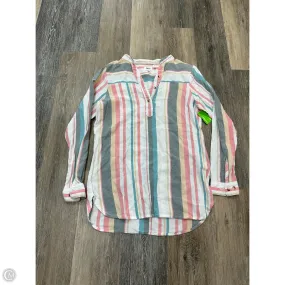 ThermalRegulationLayer Odor Control Finish Blouse Long Sleeve By Bke In Striped Pattern, Size: Xs