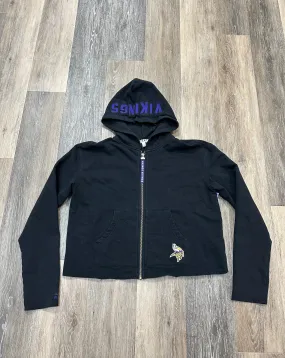 Athletic Sweatshirt Hoodie By Wear Erin Andrews In Black, Size: S Recycled Polyester Stretchable Knit