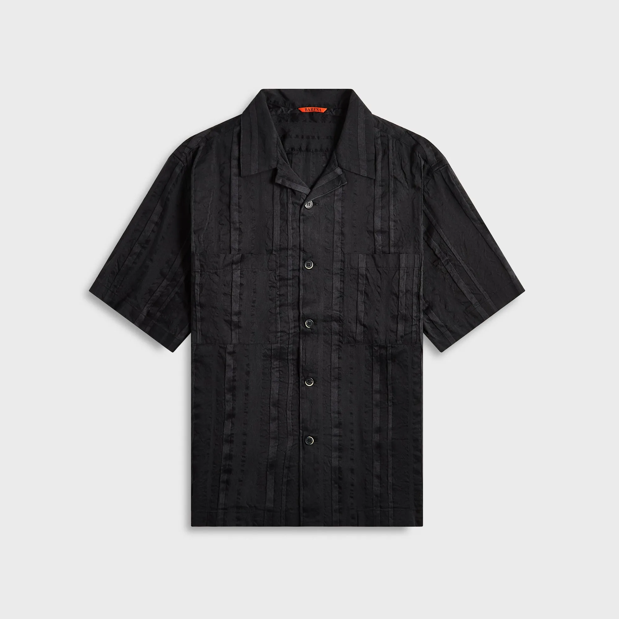 Denim Blend Cuffed hem Barena Camicia Solana Levo Grafite - Black