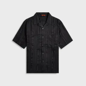 Denim Blend Cuffed hem Barena Camicia Solana Levo Grafite - Black