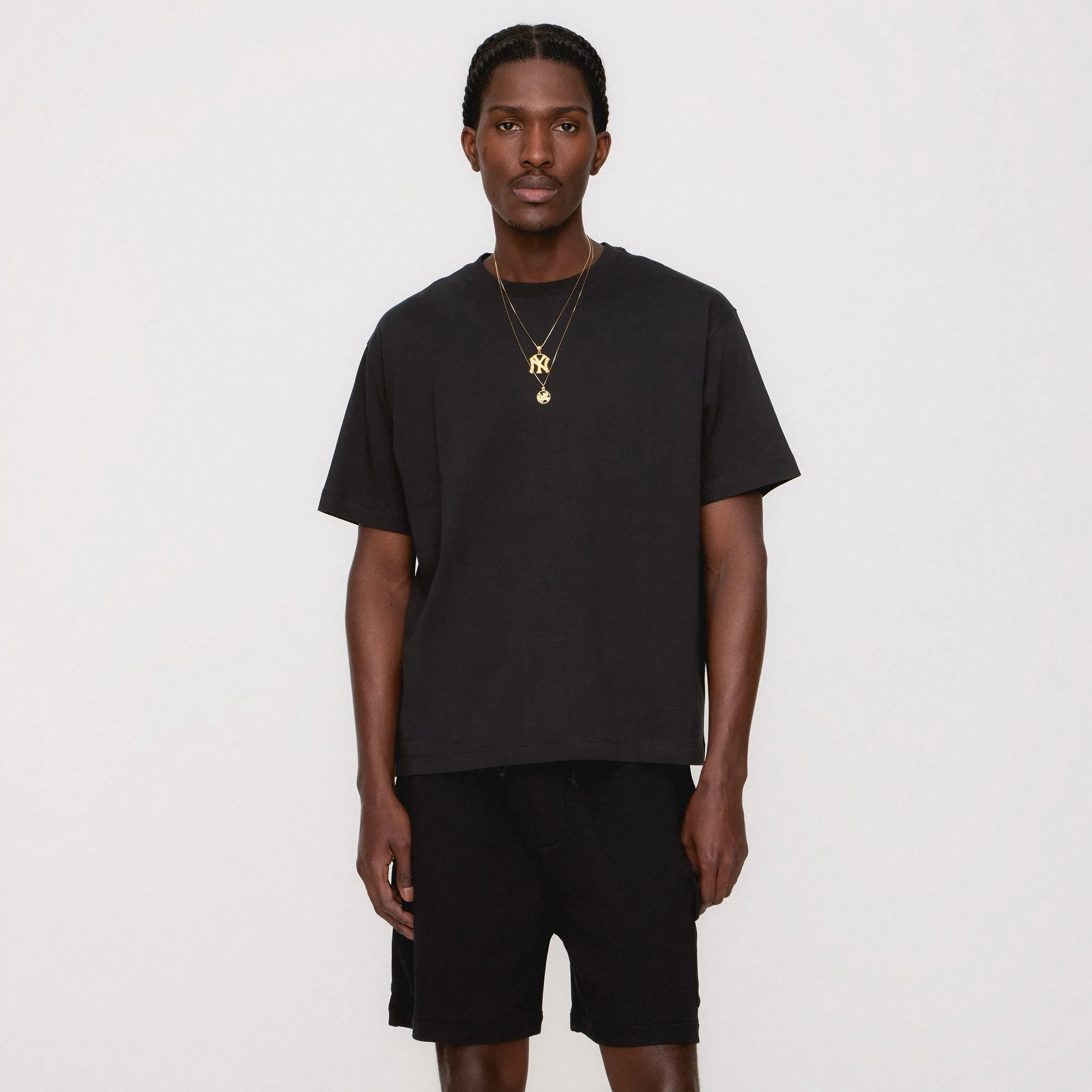 Relaxed Fit Easy-to-Match Kith Alex II Boxy Tee - Black