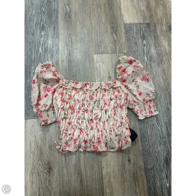 FrictionResistant Trim Top Short Sleeve By Happy Girls In Floral Print, Size: 2