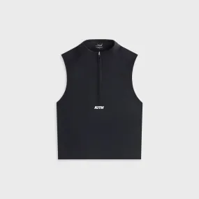 Kith Women Peryn Panelled Half Zip Tank - Black Safety - first Comfort Focused Design