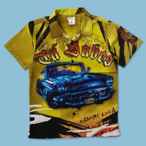 Women's Y2K Car Shirt XSmall Eco-Friendly Fabric Sheer Panel