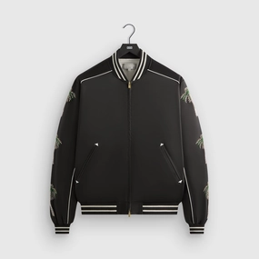 &Kin Vance Satin Bomber Jacket - Black Modern Edge Flexible Material